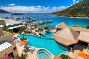 3 outdoor pools, pool umbrellas, sun loungers - Scrub Island Resort, Spa & Marina (Scrub Island)