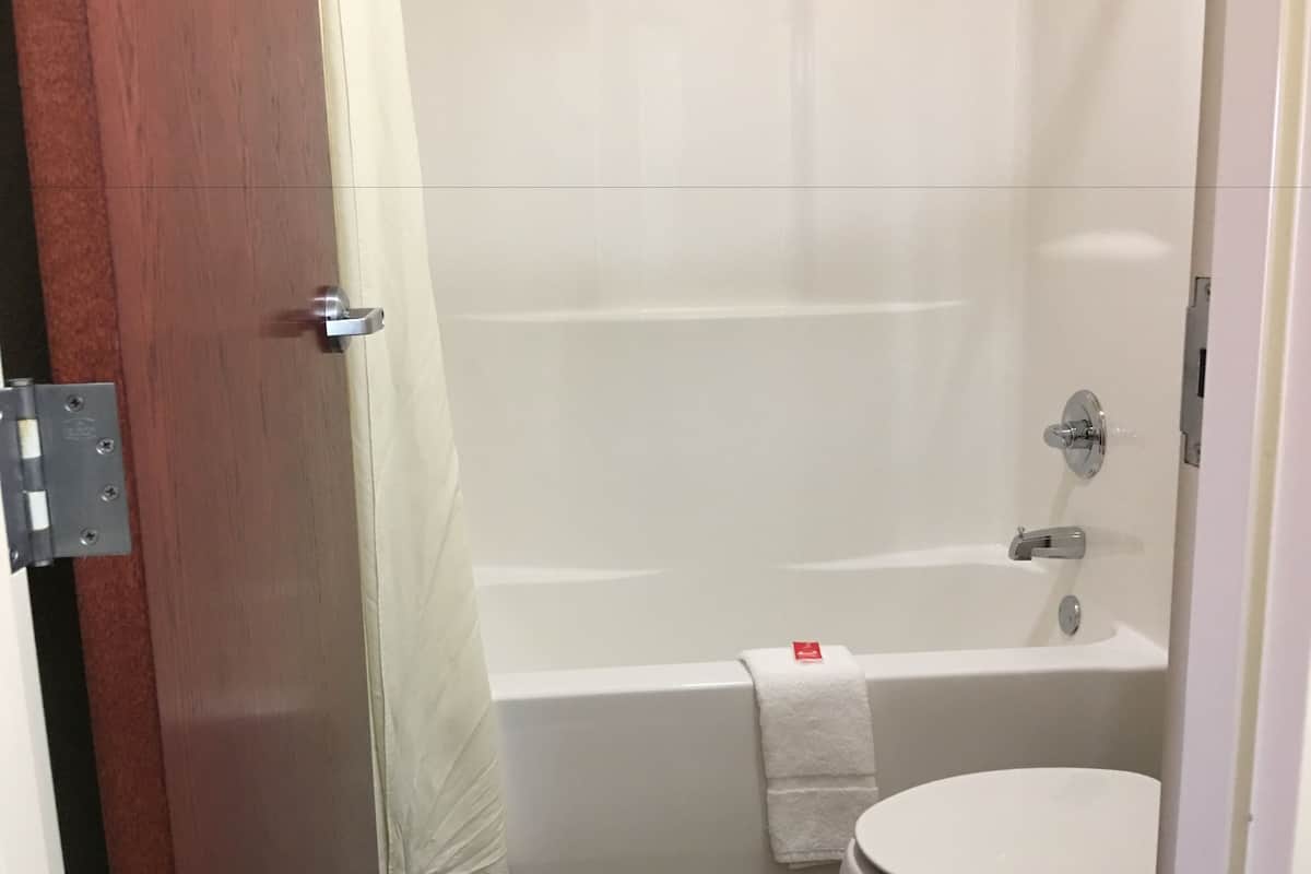 free toiletries, hair dryer, towels, soap