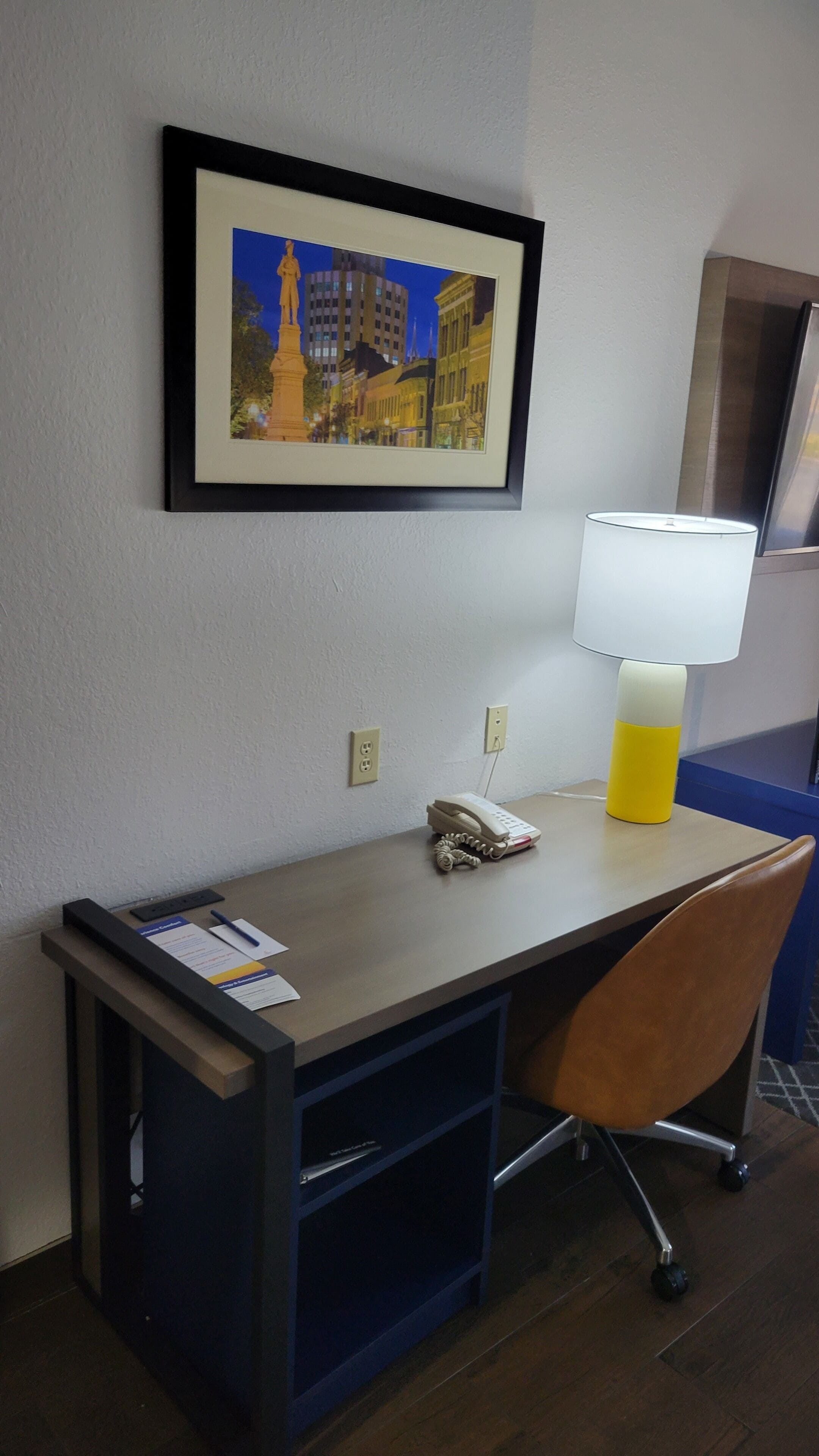 individually decorated, individually furnished, desk, blackout curtains