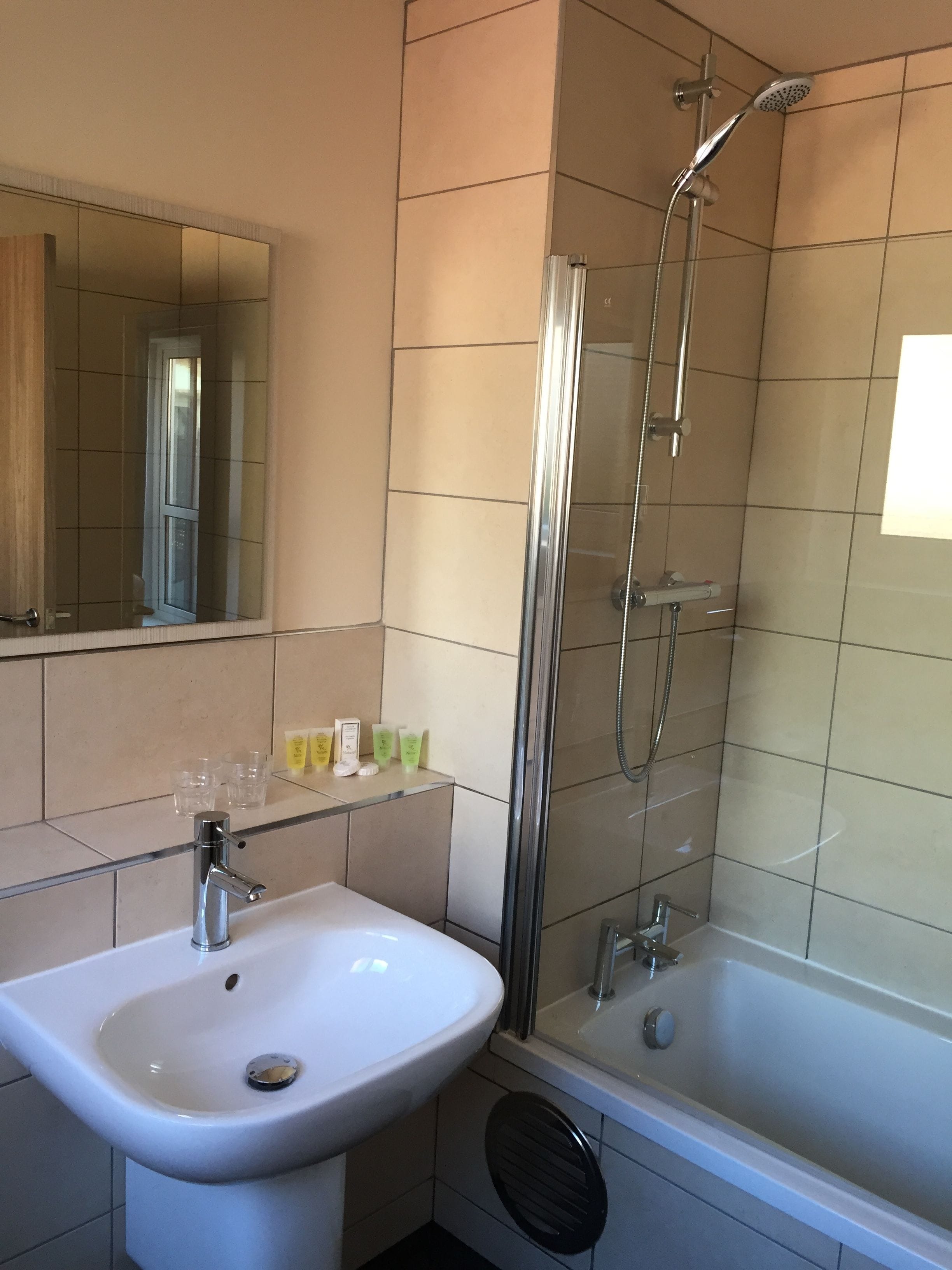 standard double room, 1 double bed, ocean view | bathroom | shower, free toiletries, hair dryer, towels