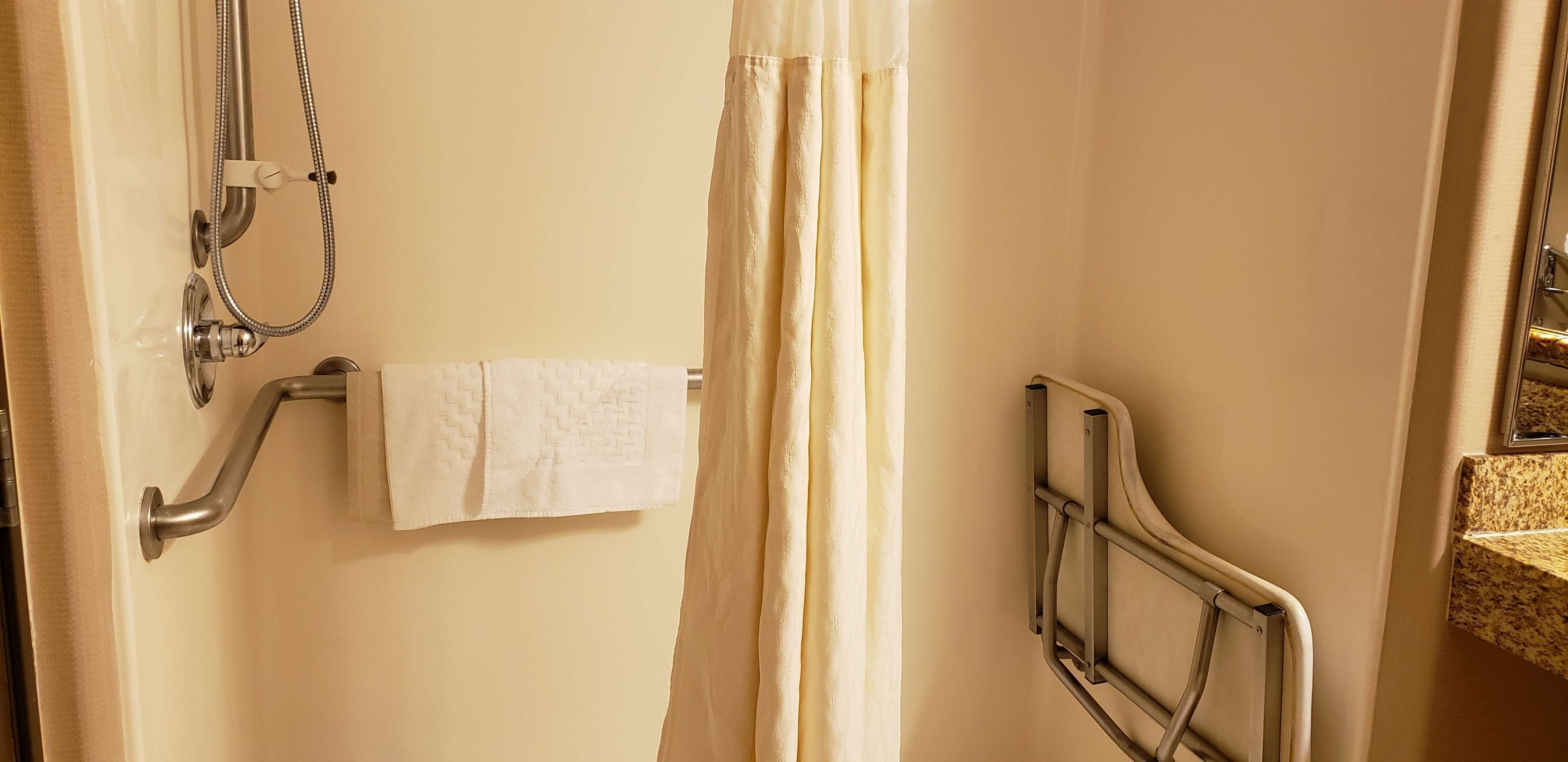 free toiletries, hair dryer, towels, soap