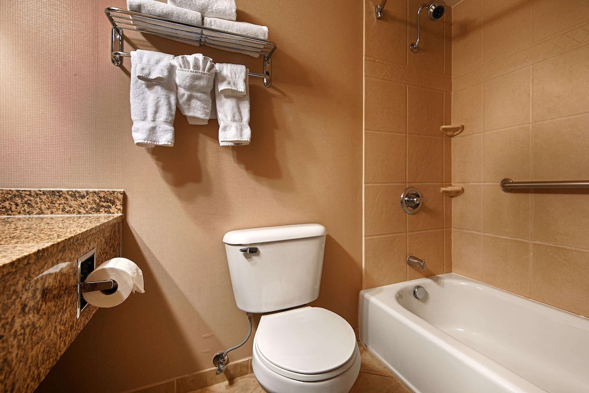 Free toiletries, hair dryer, towels, soap