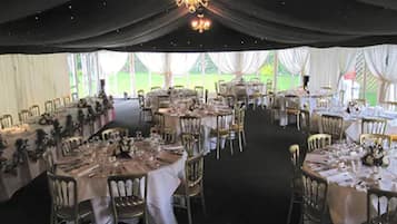 Outdoor banquet area