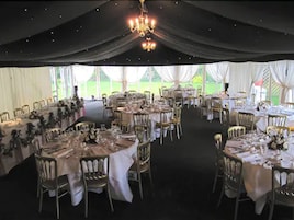 Outdoor banquet area