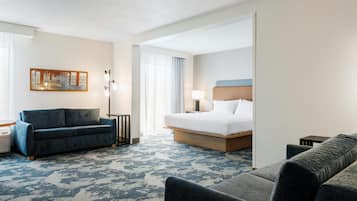 Studio Suite, 1 King Bed, Non Smoking | Living area | 40-inch flat-screen TV with cable channels, TV