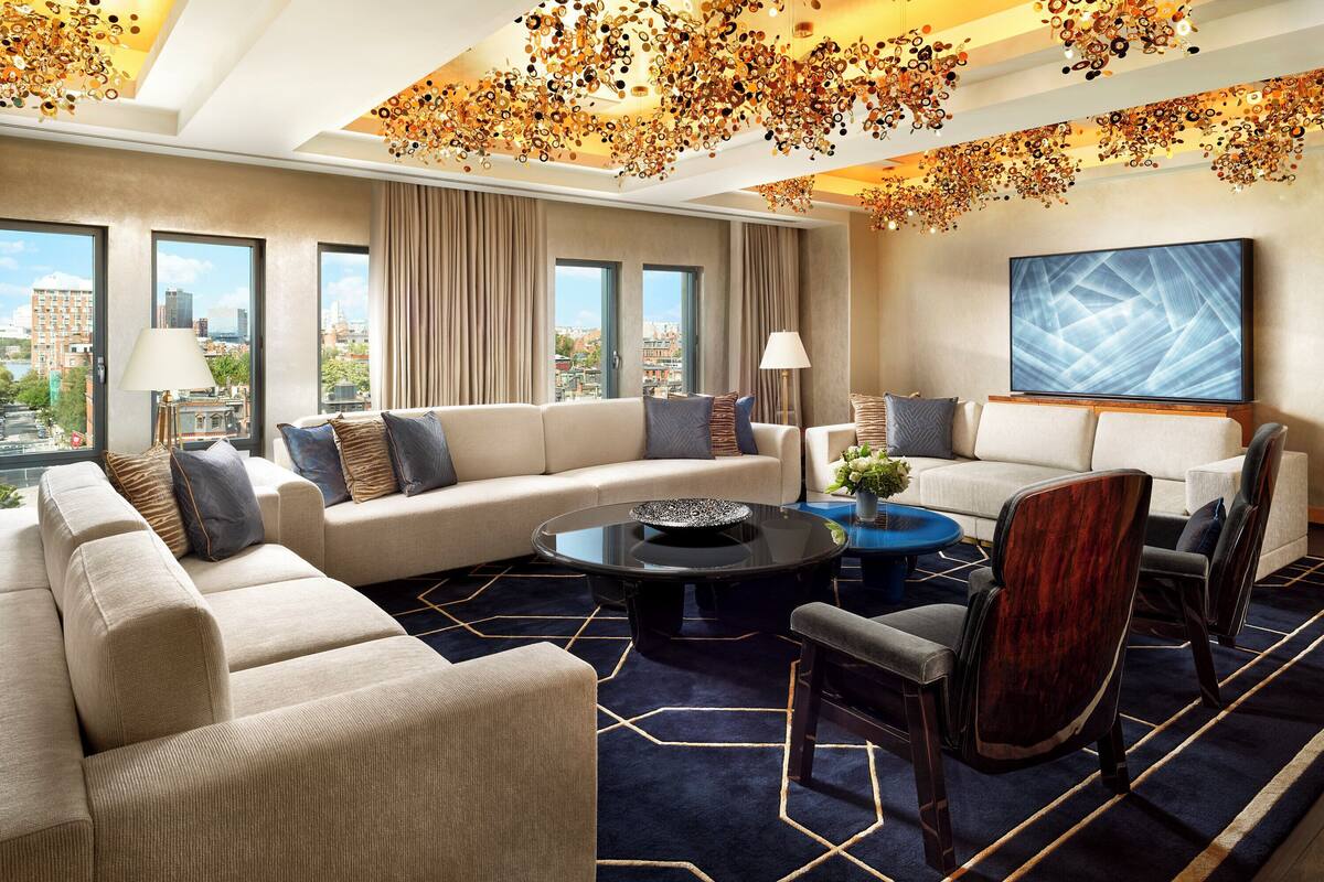 Premium bedding, down comforters, minibar, in-room safe