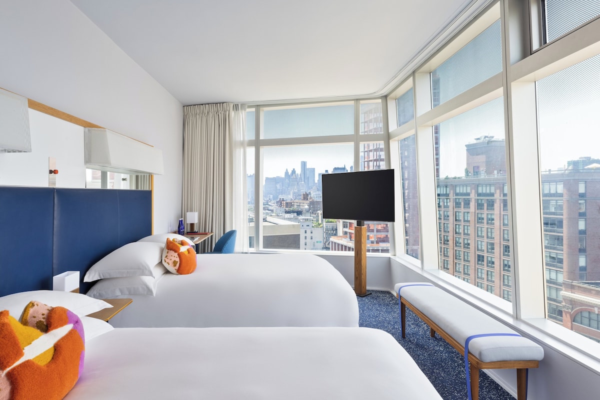 Standard Double Room, 2 Katil Kelamin (Double) | Peralatan tempat tidur premium, gebar bulu kapas, tilam berlapik 