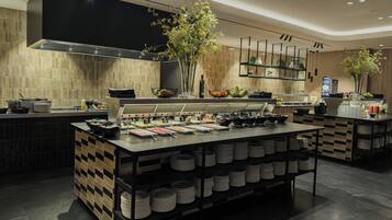 Daily self-serve breakfast for a fee