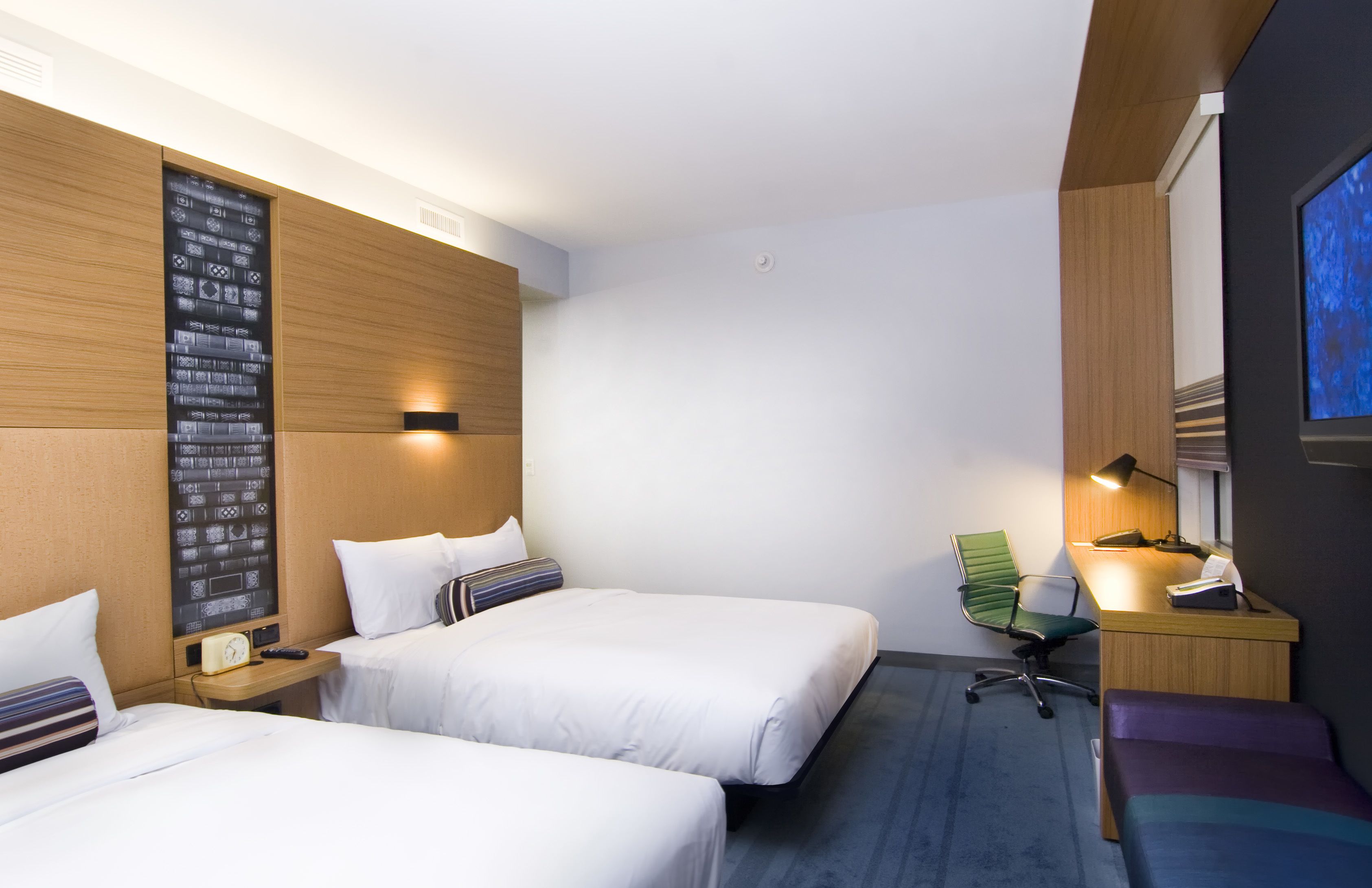 room, 2 queen beds (mini fridge) | in-room safe, desk, laptop workspace, soundproofing