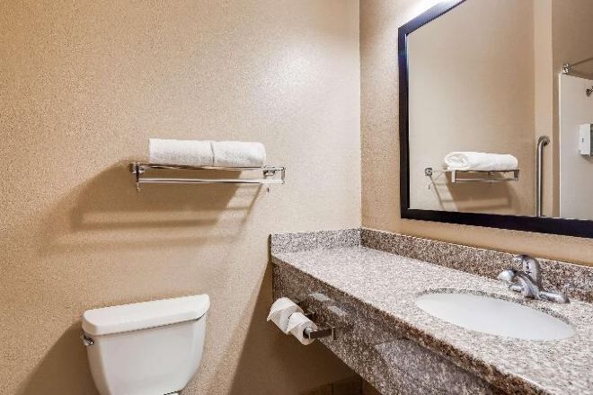Bathroom | Shower, free toiletries, hair dryer, towels
