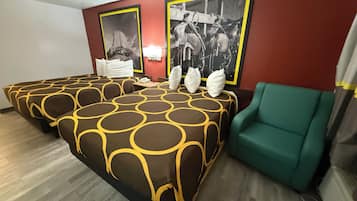 Room, 2 Queen Beds, Non Smoking | Desk, laptop workspace, iron/ironing board, free WiFi