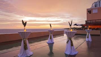 Outdoor banquet area