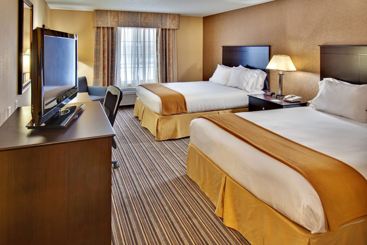 standard room, 2 queen beds | pillow-top beds, in-room safe, desk, blackout curtains