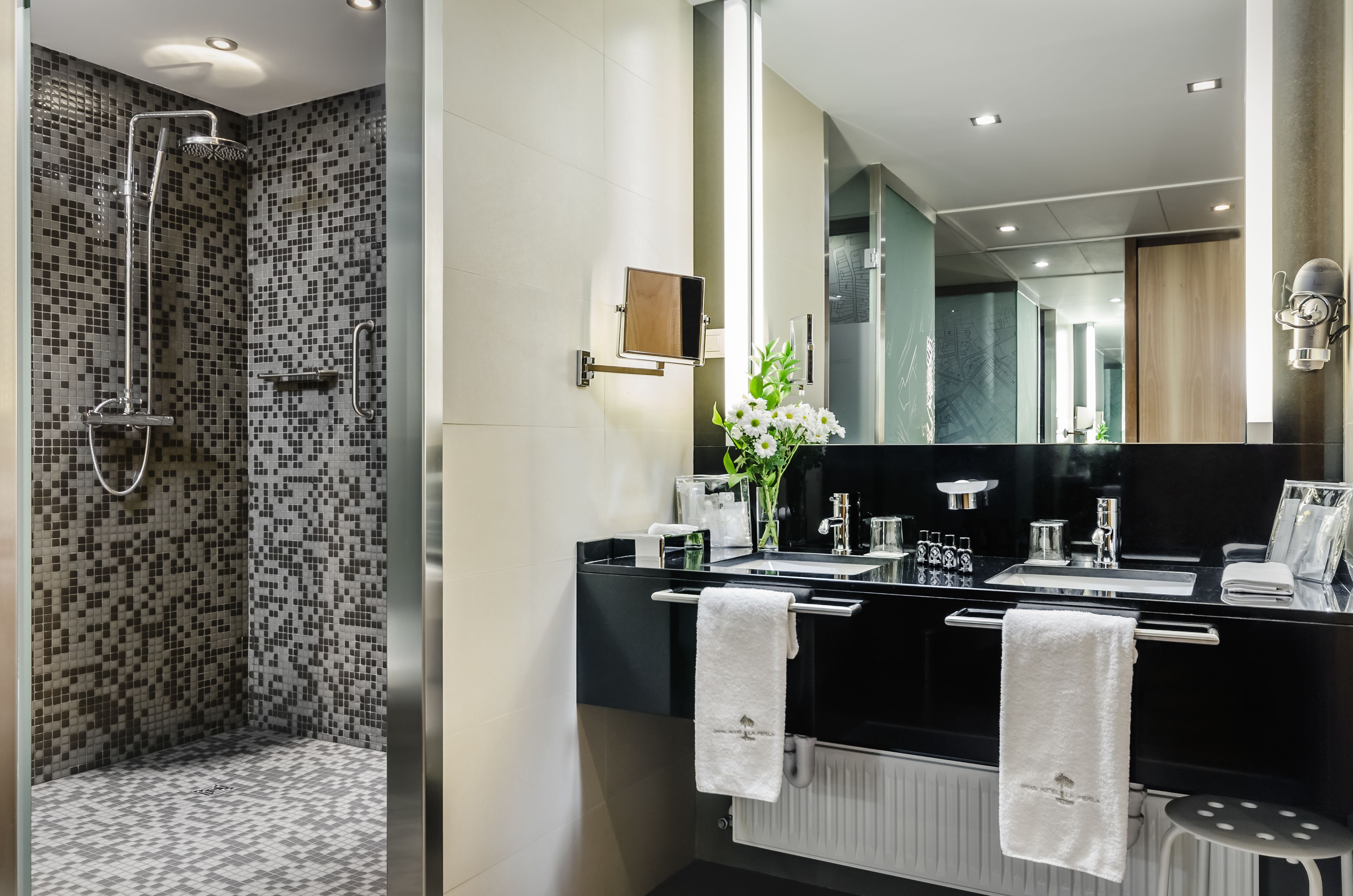 free toiletries, hair dryer, bathrobes, slippers