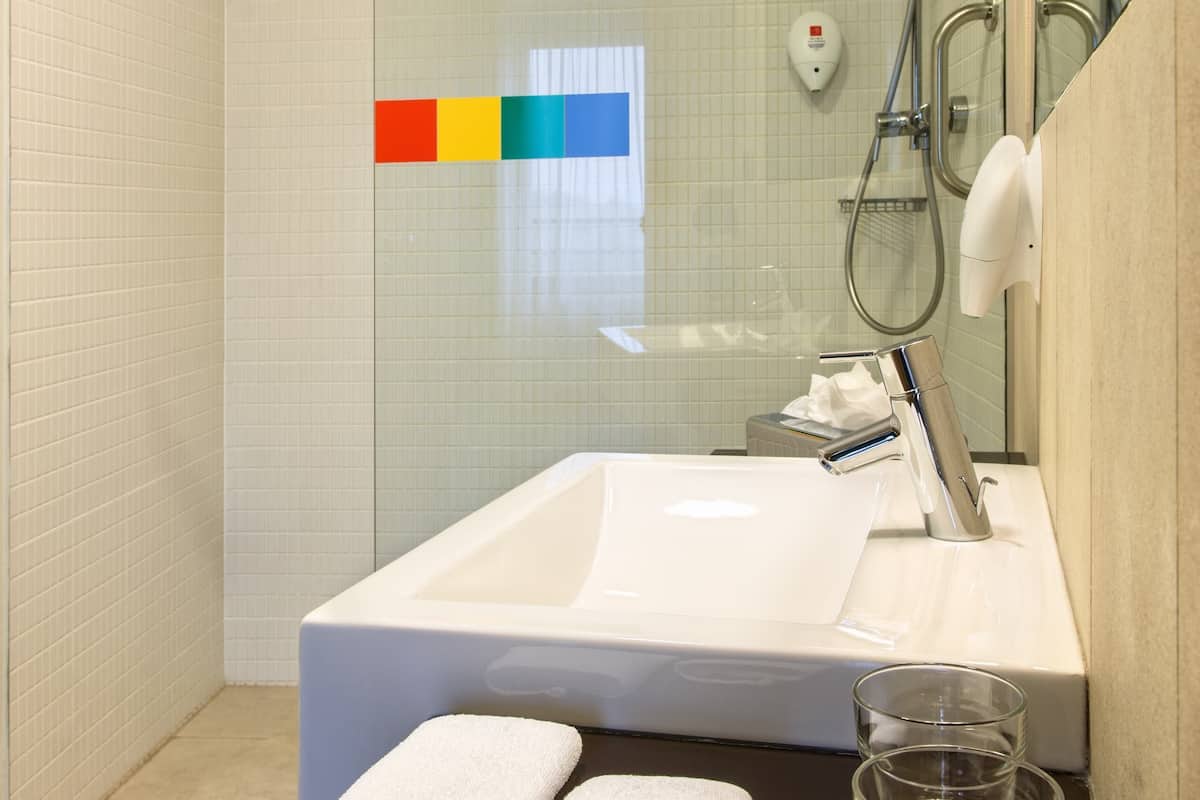 free toiletries, hair dryer, towels, soap