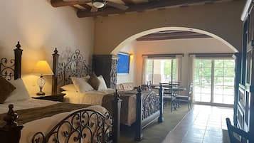 Premier Studio Suite, 2 Queen Beds | Premium bedding, down comforters, memory foam beds, desk