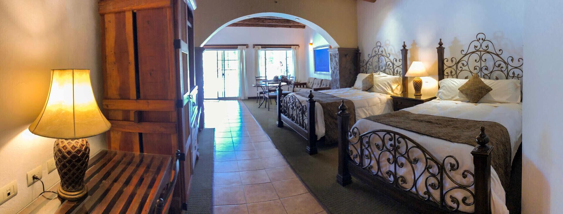 Premium bedding, down comforters, memory foam beds, desk