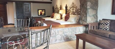 Premier Studio Suite, 2 Queen Beds | Premium bedding, down comforters, memory foam beds, desk