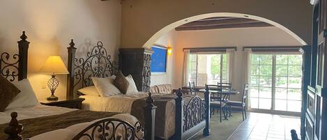 Premier Studio Suite, 2 Queen Beds | Premium bedding, down comforters, memory foam beds, desk