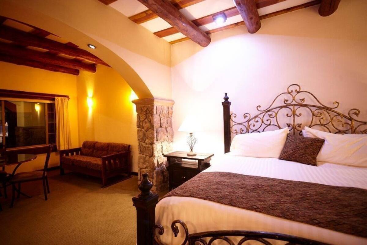 Premium bedding, down duvets, memory-foam beds, desk