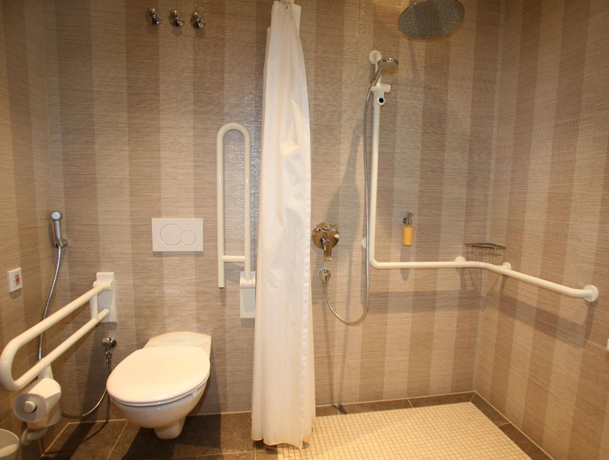 free toiletries, hair dryer, towels