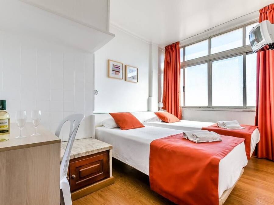 Double or Twin Room, Shared Bathroom | In-room safe, desk, blackout curtains, iron/ironing board