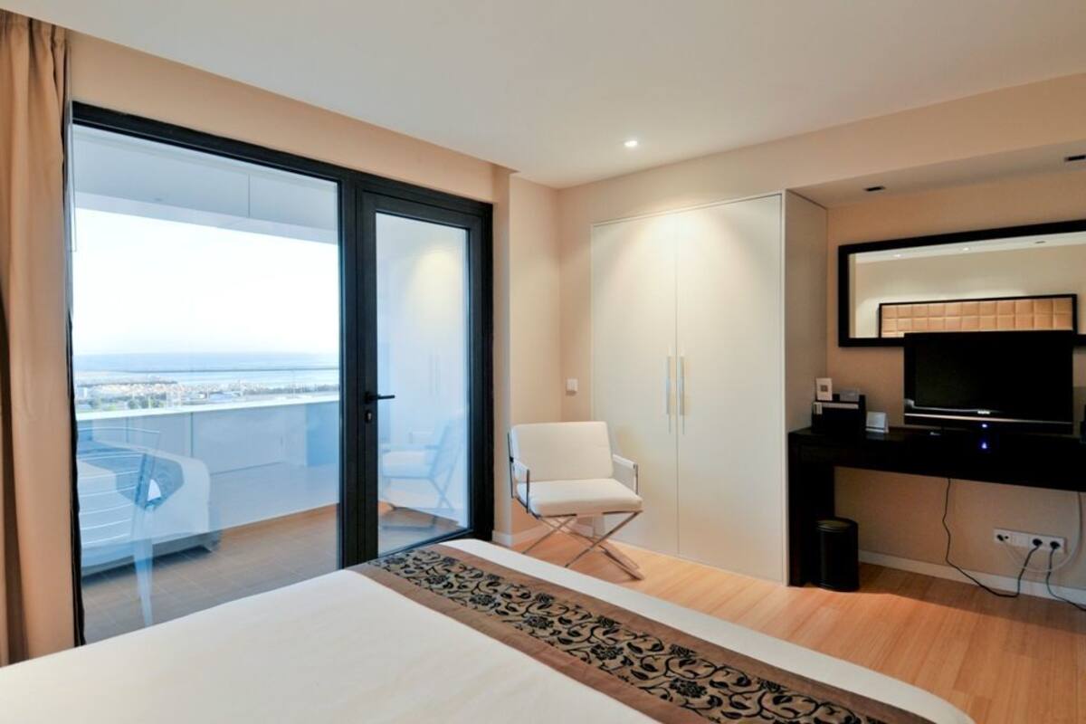 Double Room, Sea View (Side) | Premium bedding, minibar, in-room safe, individually decorated