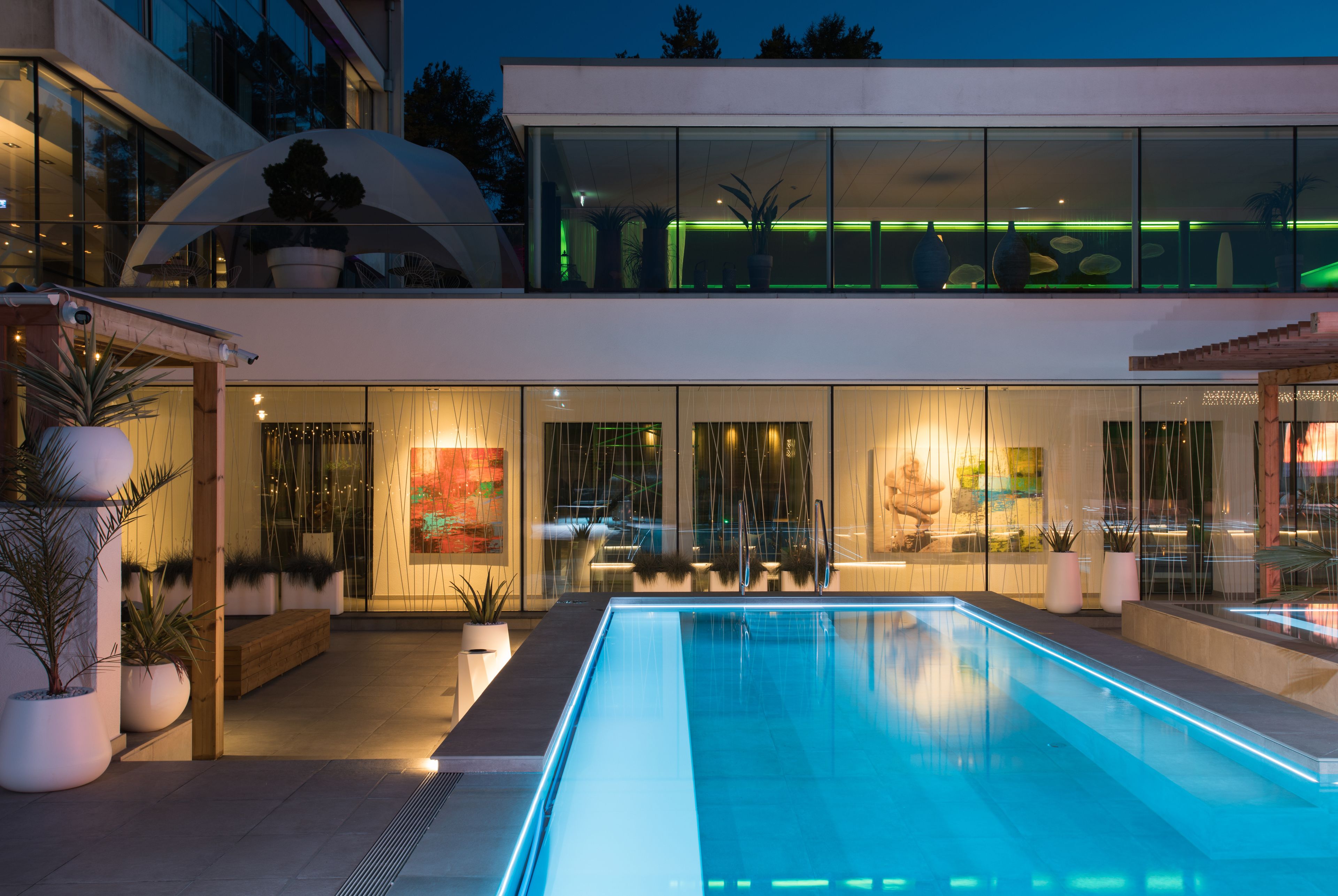 Front of property – evening/night