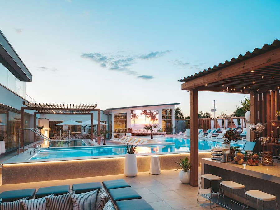 Indoor pool, outdoor pool