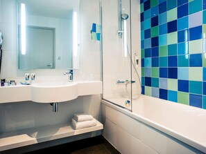 Eco-friendly toiletries, hair dryer, towels