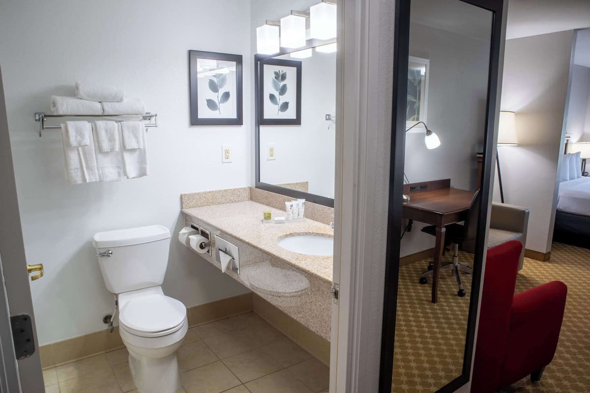 hypo-allergenic bedding, in-room safe, desk, laptop workspace