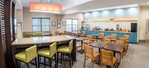 Free daily self-serve breakfast