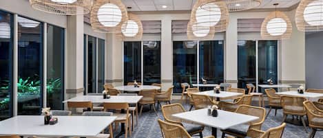 Breakfast, lunch and dinner served