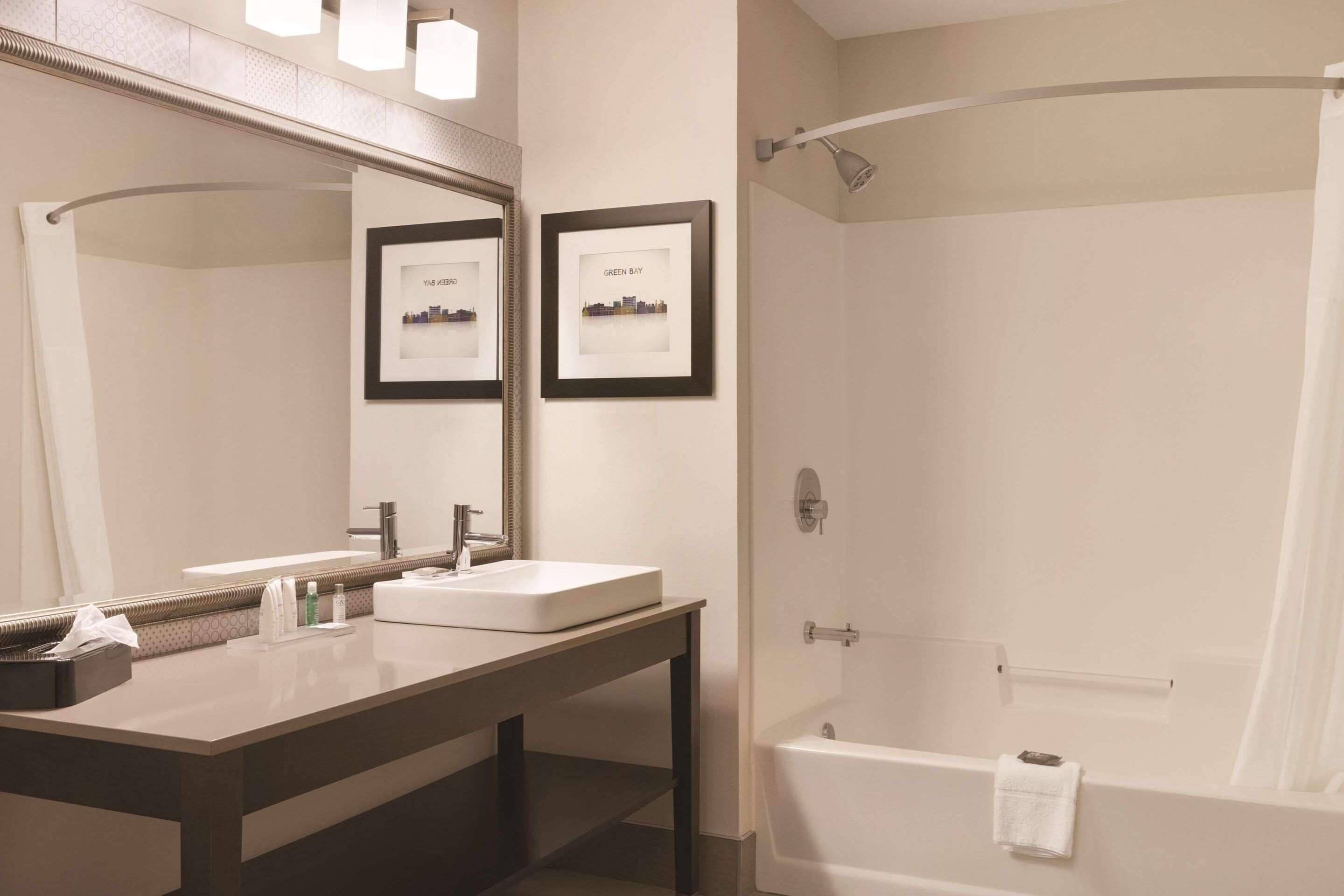 premium bedding, desk, blackout curtains, iron/ironing board