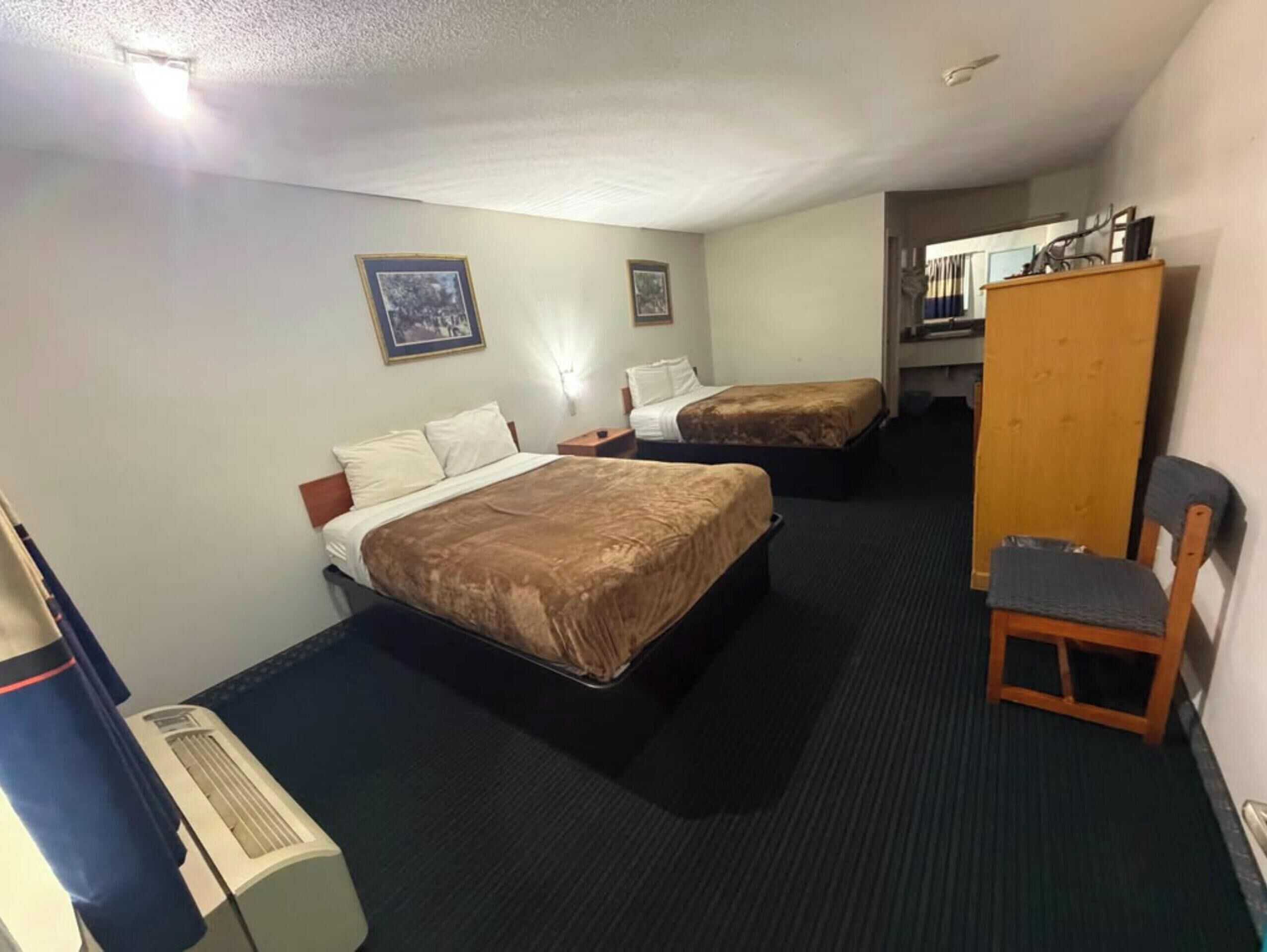 Room, 2 Queen Beds, Smoking | Desk, iron/ironing board, free WiFi, bed sheets