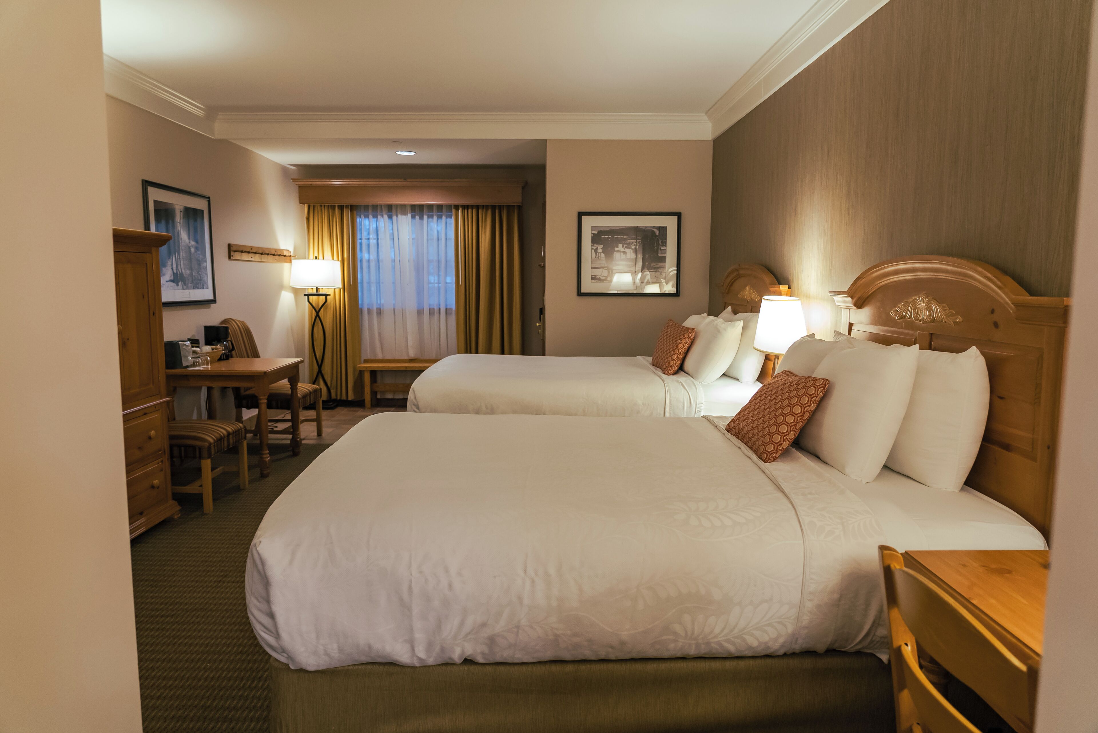 business room, 2 queen beds, refrigerator, ground floor | 1 bedroom, blackout curtains, iron/ironing board, free wifi