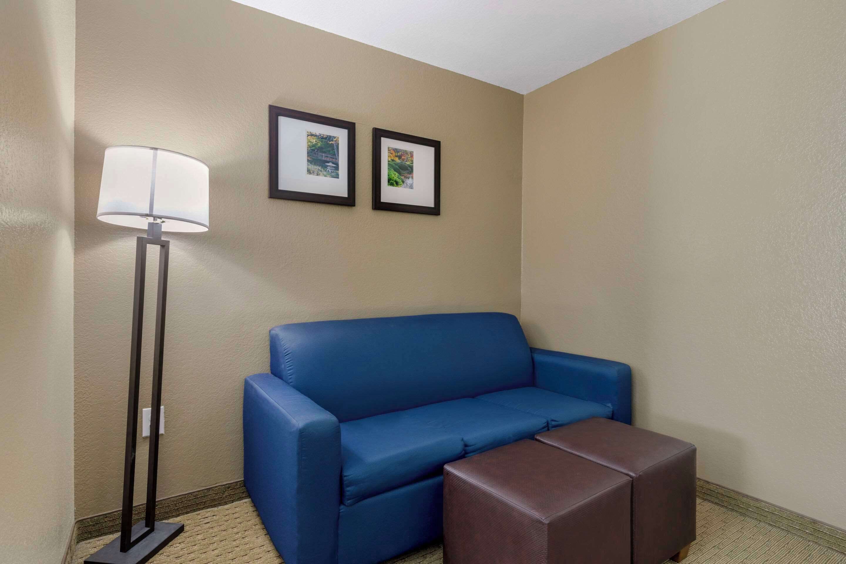 suite, 2 queen beds, non smoking | in-room safe, desk, laptop workspace, iron/ironing board
