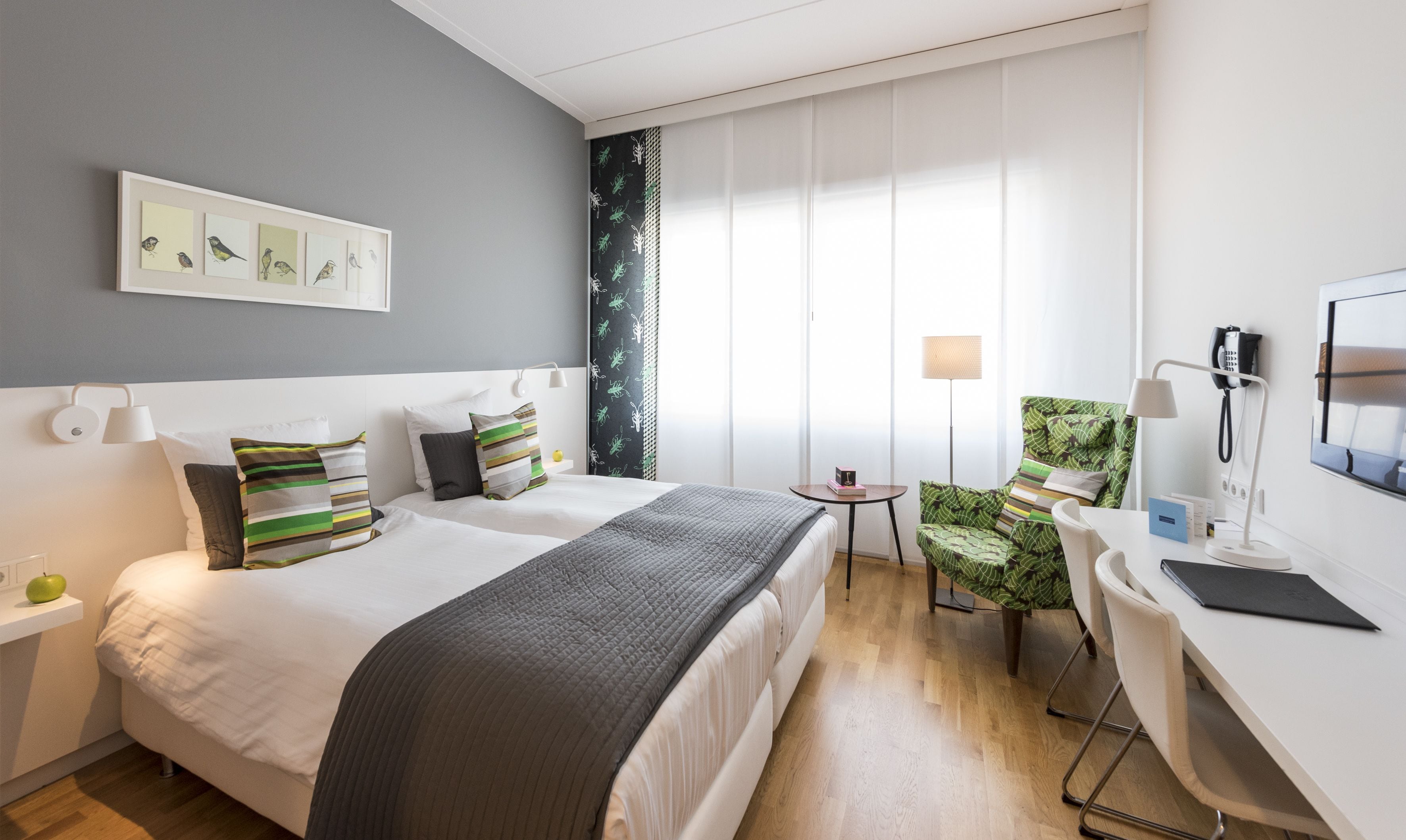 in-room safe, desk, blackout curtains, soundproofing