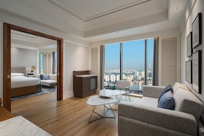 Premium bedding, down duvets, Select Comfort beds, minibar