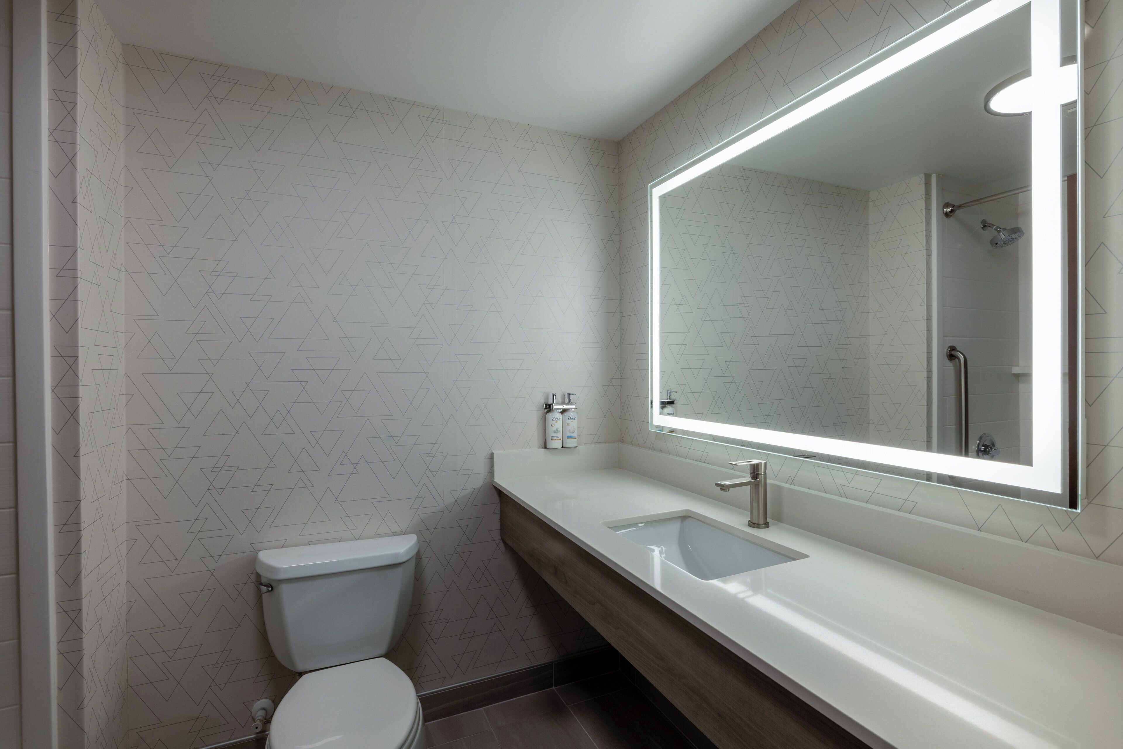 free toiletries, hair dryer, towels