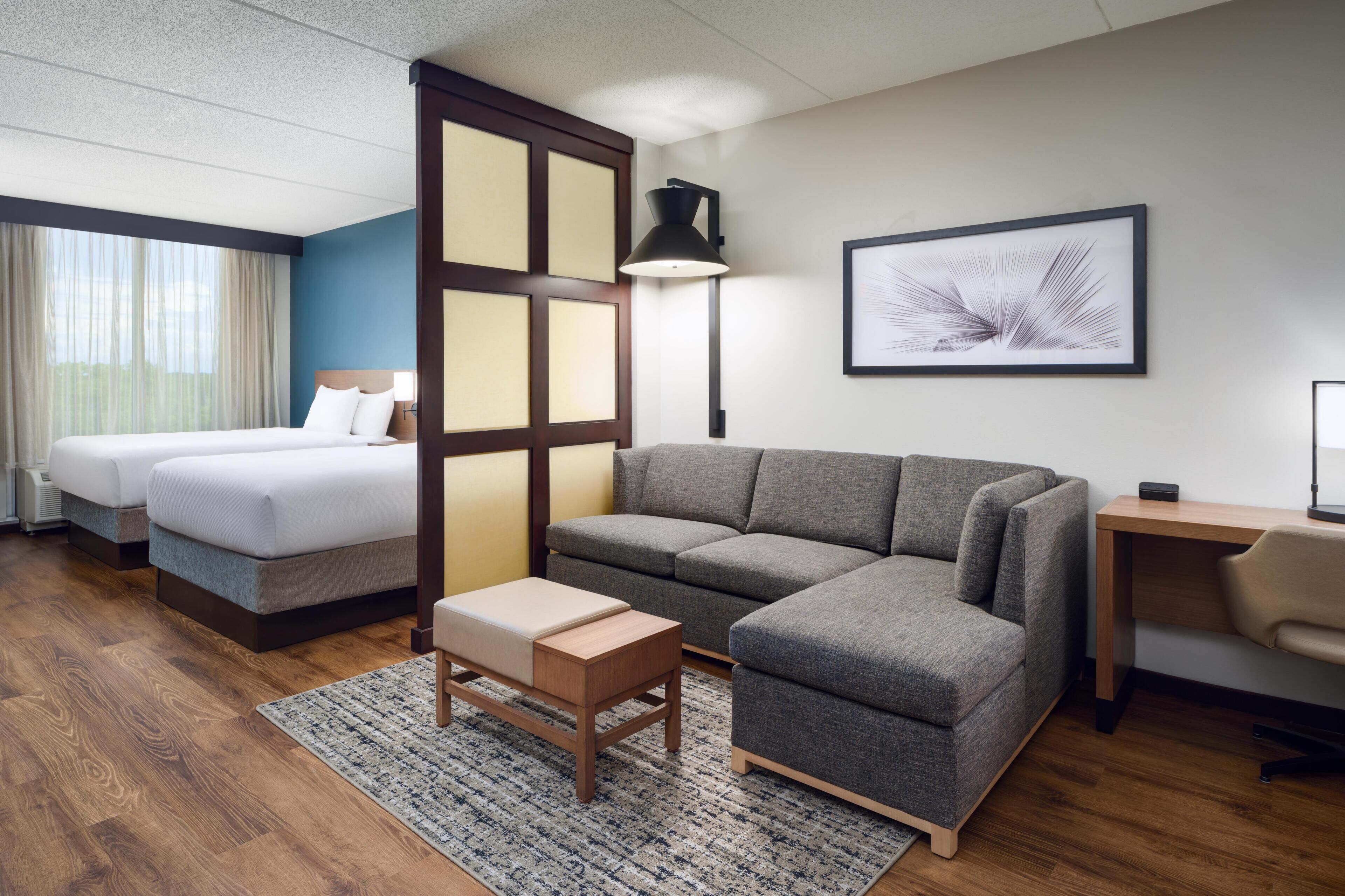 In-room safe, desk, blackout curtains, iron/ironing board