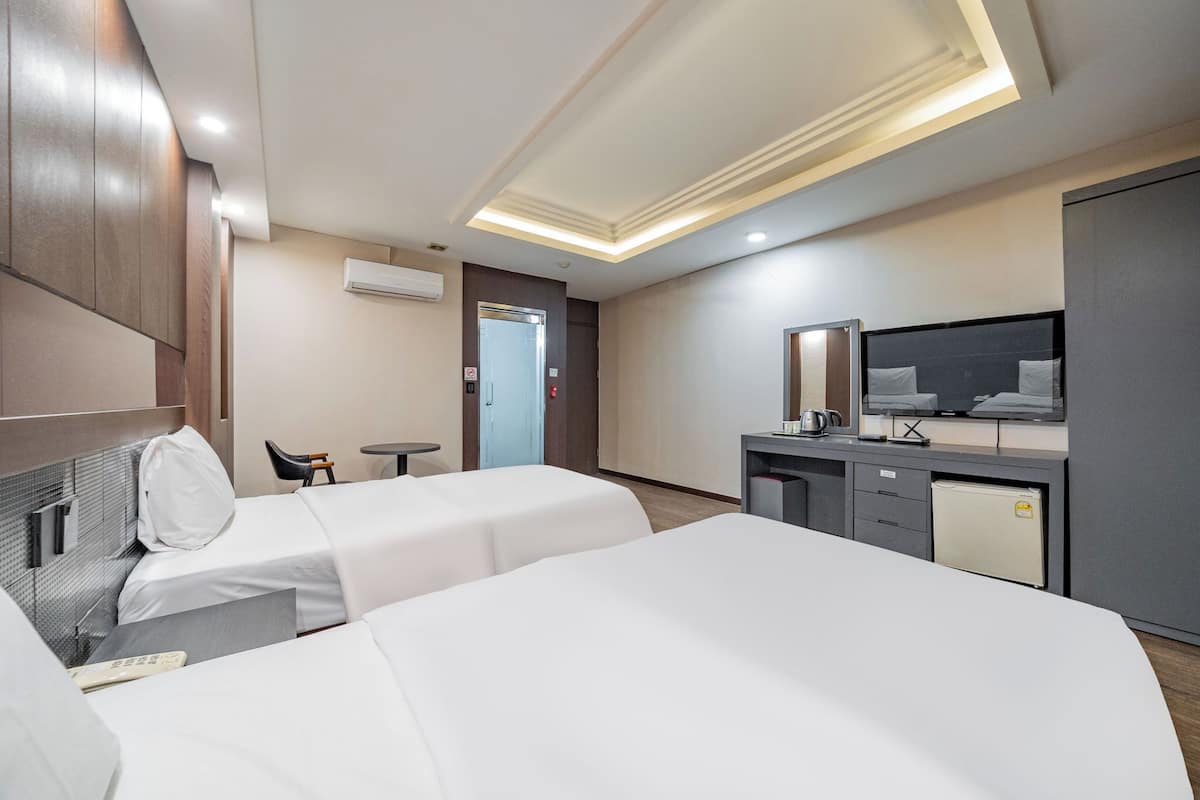 Premium bedding, down duvets, memory-foam beds, individually decorated