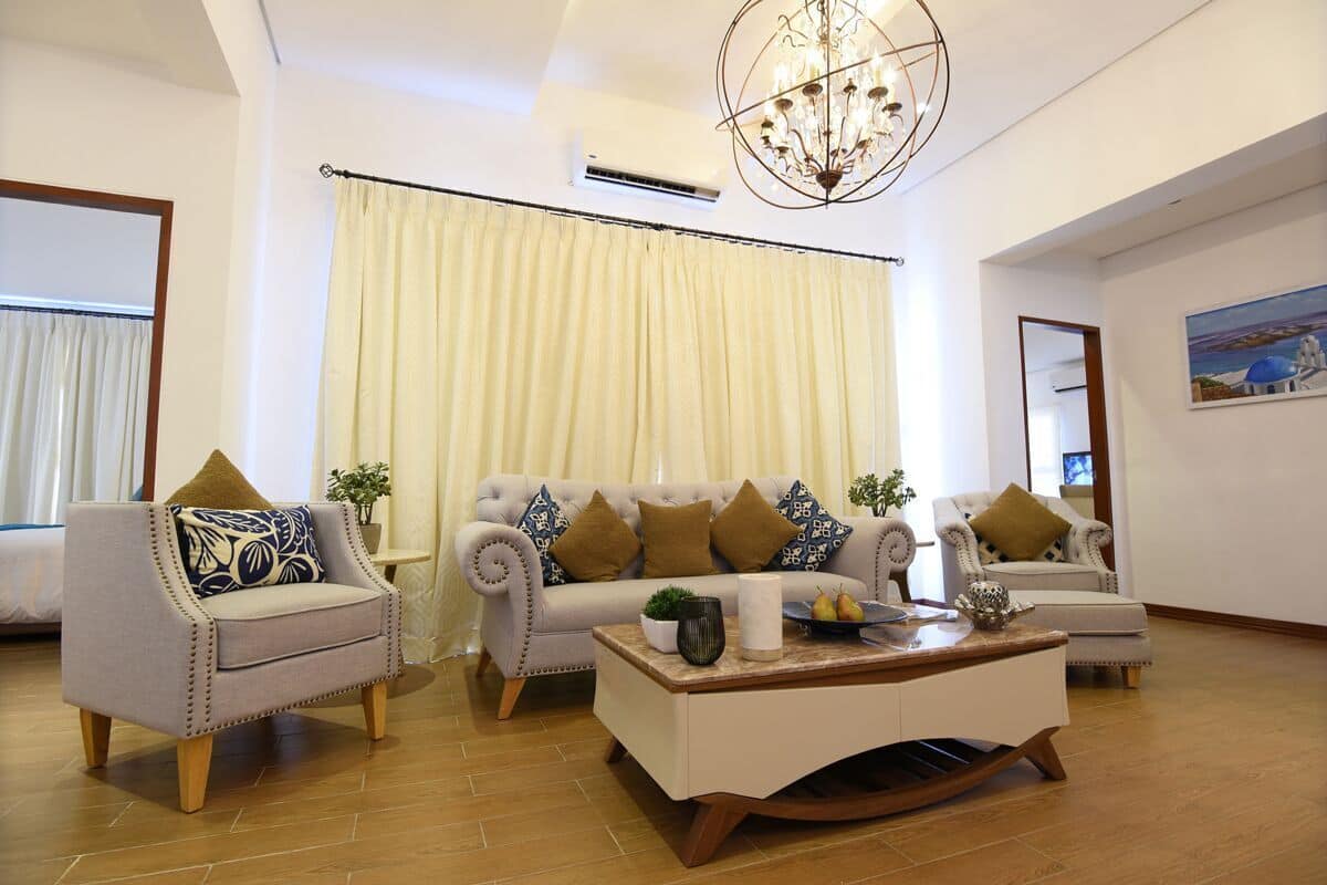 Villa, 2 camere da letto | Area soggiorno | TV a schermo piatto, lettore DVD