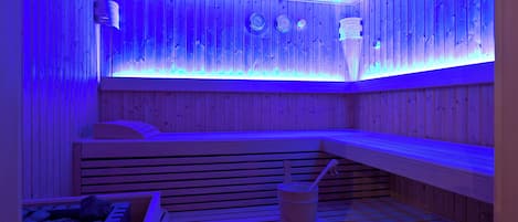 Sauna, hot stone massages, deep-tissue massages, prenatal massages