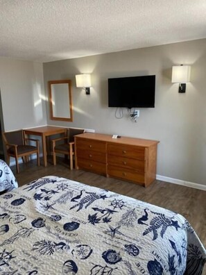 Blackout curtains, iron/ironing board, free WiFi, bed sheets