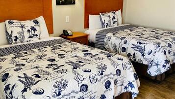 Blackout curtains, iron/ironing board, free WiFi, bed sheets