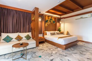 Lyxvilla - 1 sovrum (Suite Cottage) | Minibar, värdeförvaringsskåp på rummet och mörkläggningsgardiner