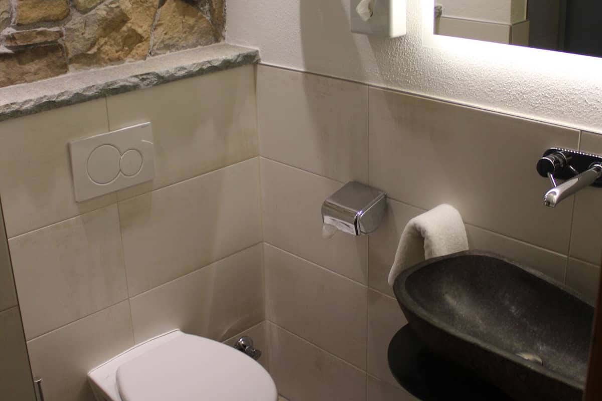 comfort room, 1 double bed, balcony | bathroom | shower, free toiletries, hair dryer, towels