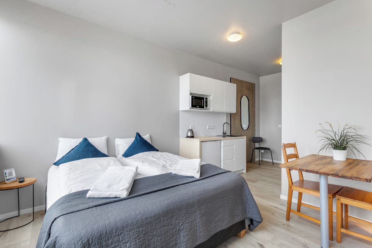 Studio Ăconomique, 1 grand lit | Rideaux occultants, chambres insonorisĂ©es, lits bĂ©bĂ© (gratuits)