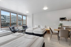 スタジオ | 遮光カーテン、防音設備、ベビーベッド (無料)、WiFi (無料)